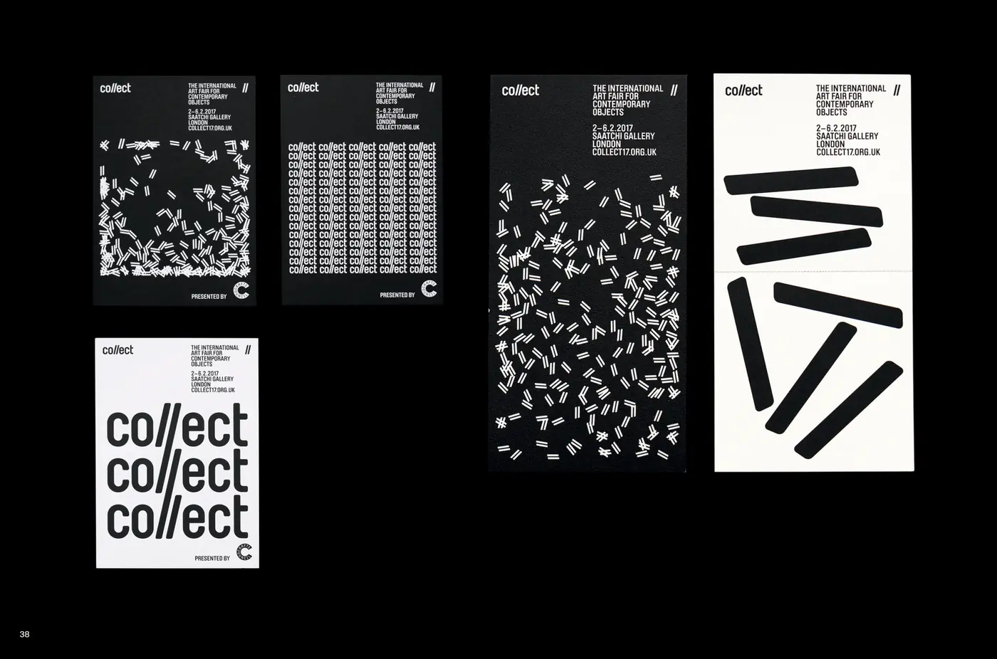 Collect poster series in black and white