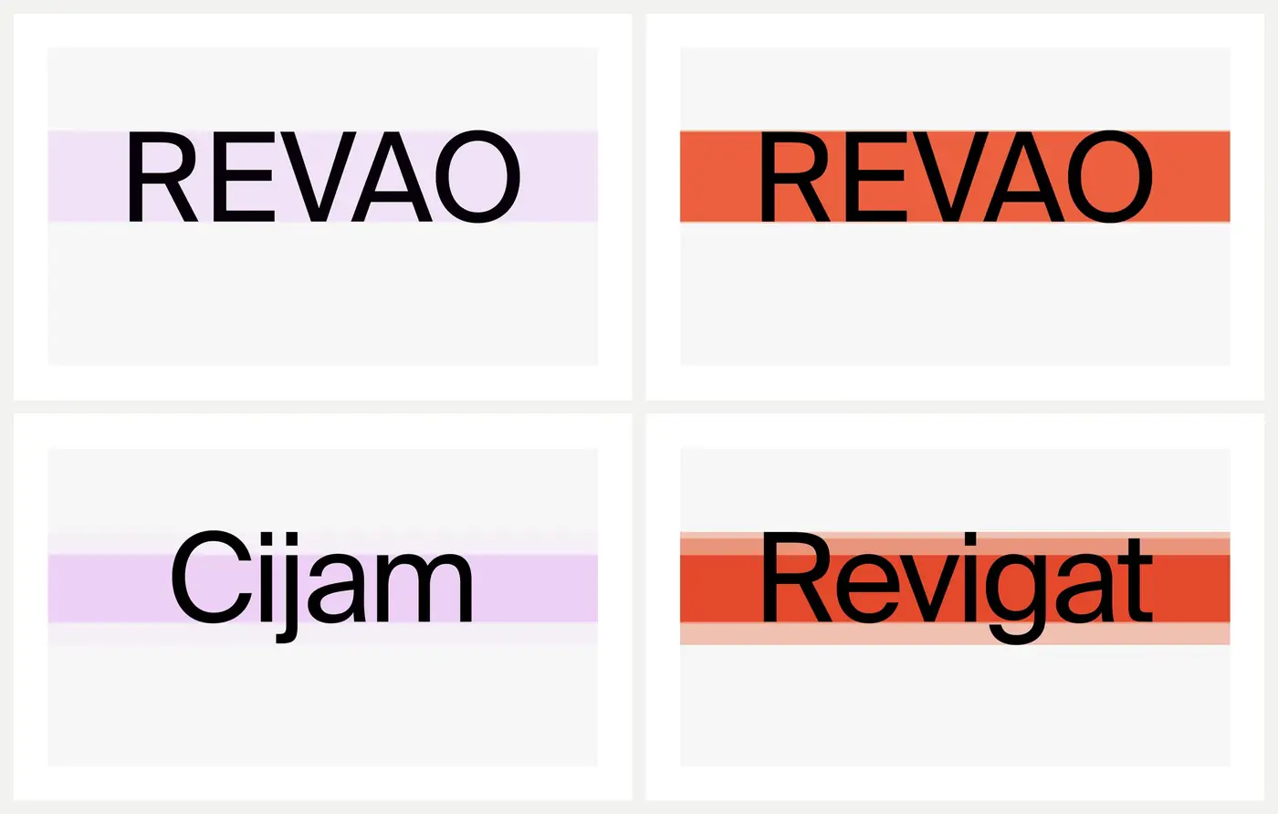 Typography readability tests using invented words set in Suisse Int’l